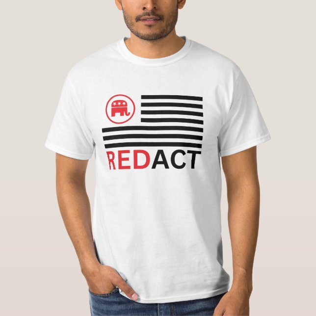 Camiseta conceito Red Act com GOP e arquivos Epste (Frente)