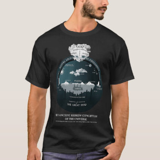 Camiseta Concepção hebraica antiga da Terra plana do Univer