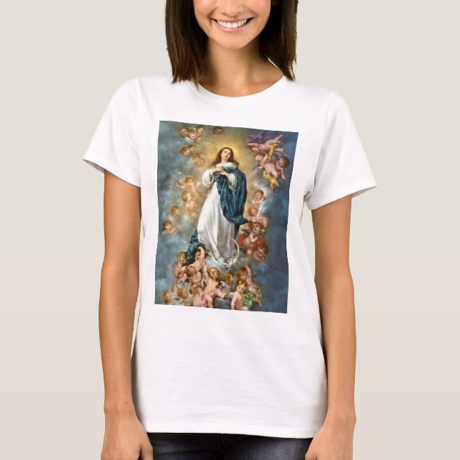 Camiseta Concepção imaculada de Mary (Frente)