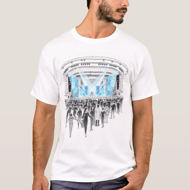 Camiseta concerto com artistas holográficos (Frente)