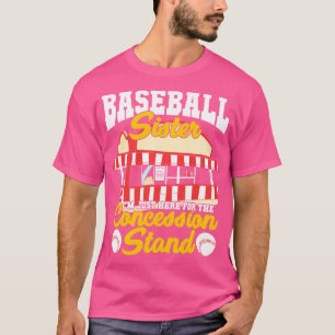 Camiseta Concessão Engraçada Presente Irmã Beisebol