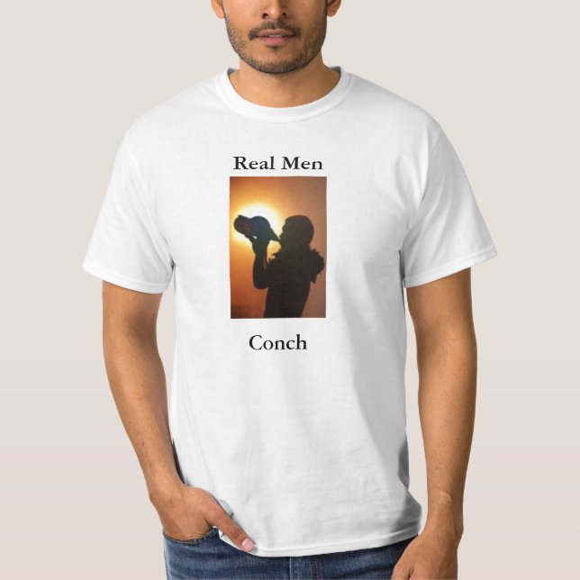 Camiseta Conch real dos homens (Frente)