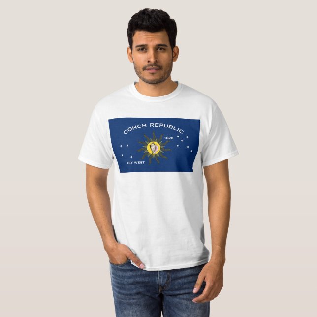 Camiseta Conch Republic Flag Key West Florida (Frente Completa)