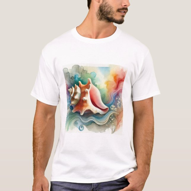 Camiseta Conch Shell 160724AREF203 - Watercolor (Frente)