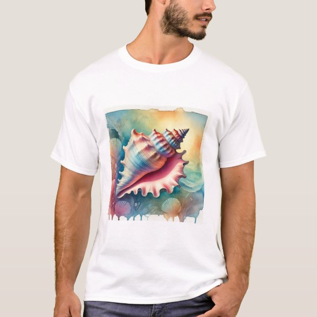 Camiseta Conch Shell in Vibrant Waters 041024AREF112 - Wate (Frente)