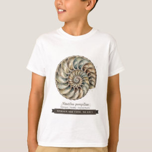 Camiseta Concha de Náutilo Divertida para Crianças