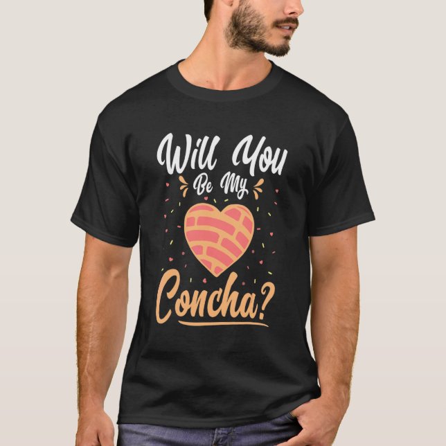 Camiseta Concha Pão-de-Comida Mexicano Tradicional Folha (Frente)