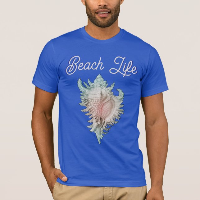 Camiseta Concha "Vida na Praia"  (Frente)