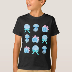 Camiseta Conchas do Mar Praia Ensolarada Verão Conchas do M