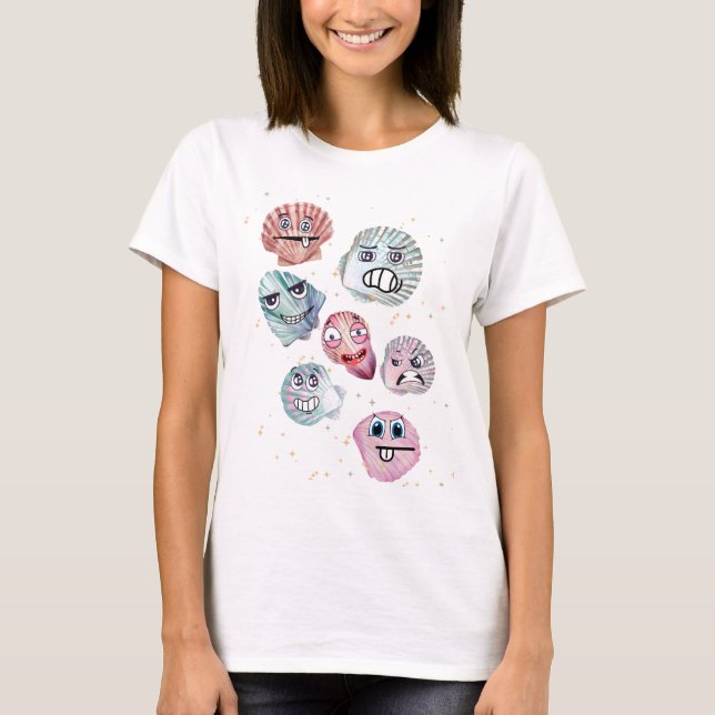 Camiseta conchas do oceano (Frente)