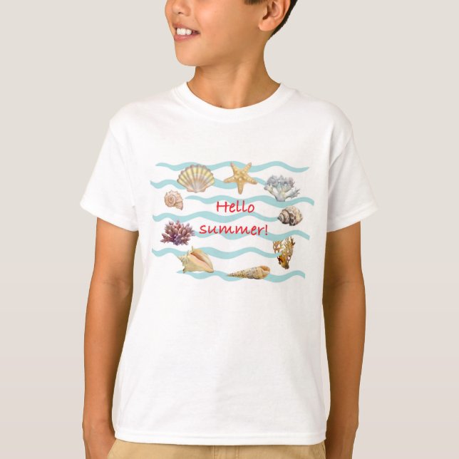 Camiseta conchas marinhas (Frente)