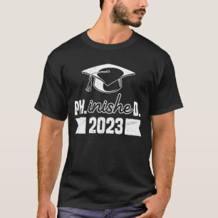 Camiseta Concluído 2023 Graduação Doutor Degree PhD retrô