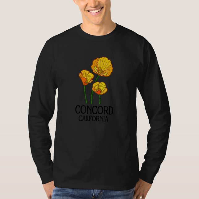 Camiseta Concord California CA Poppy Flower State City Vint (Frente)
