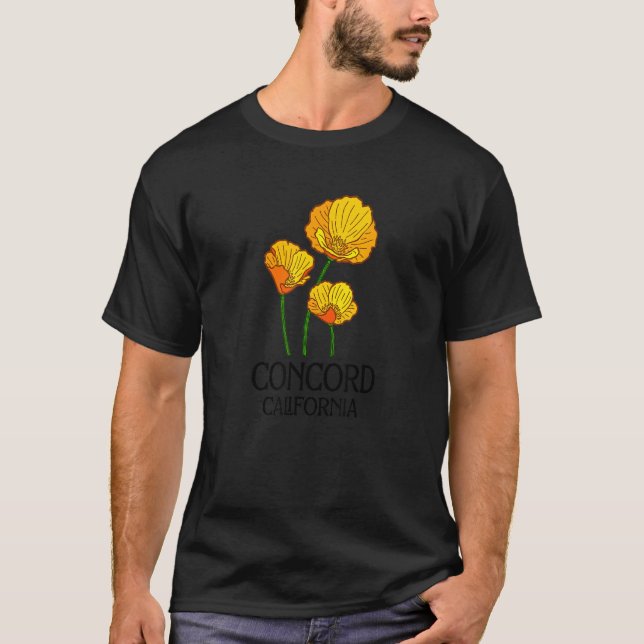 Camiseta Concord California CA Poppy Flower State City Vint (Frente)