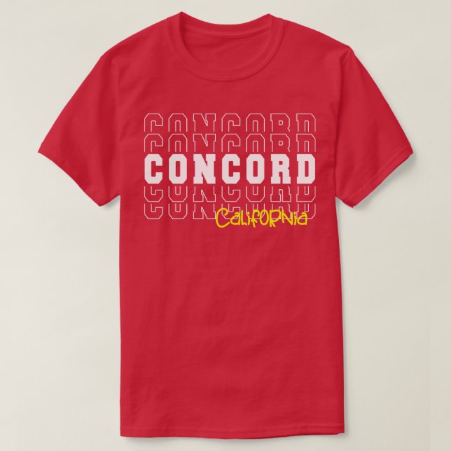 Camiseta Concord, cidade Concord CA (Frente do Design)