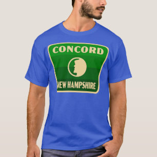 Camiseta Concord New Hampshire Retro Crachá Green
