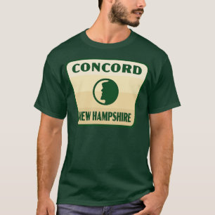 Camiseta Concord New Hampshire Retro Crachá Tan
