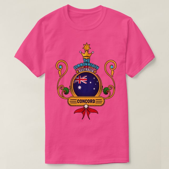 Camiseta Concord subúrbio australiano Flag Souvenir (Frente do Design)