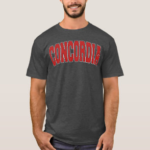 Camiseta Concordia Kansas Estilo Varsity EUA Esportes retrô