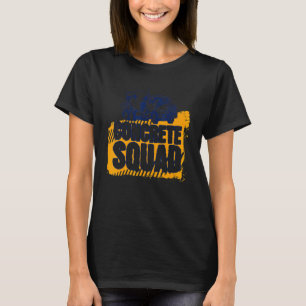 Camiseta Concre de Vintagem de Esquadra de Concreto do Trab