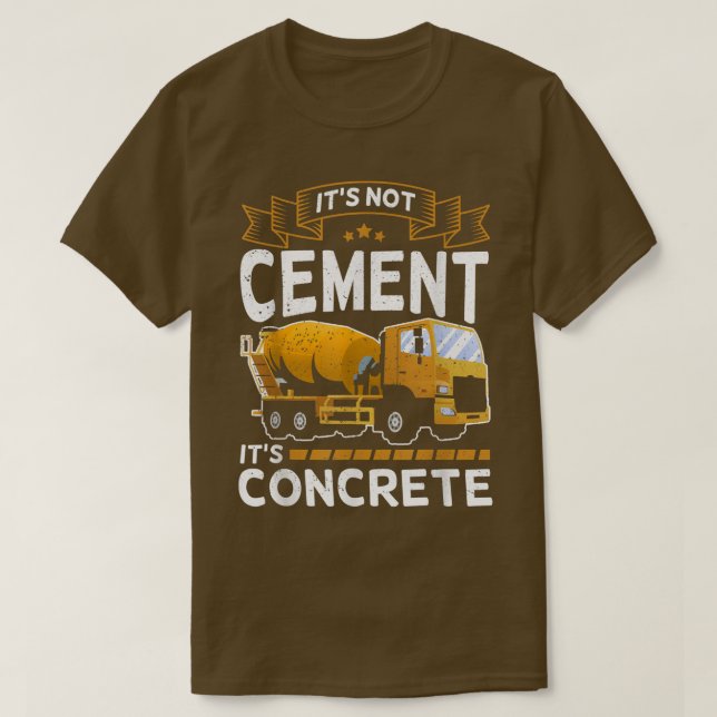 Camiseta concrete mixer for truck driver - wet  (Frente do Design)