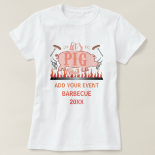 Camiseta Concurso Barbecue Pig Funny Grill Personalizado