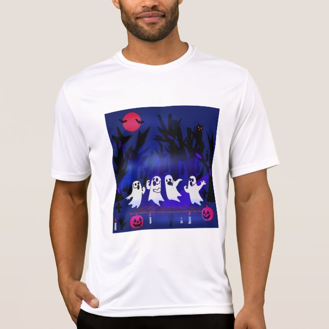 Camiseta Concurso de Canto Fantasma em Floresta Assombrada  (Frente)