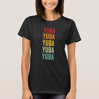 Camiseta Condado de Yuba Califórnia Texto Arco-íris