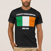 Condado Roscommon, Ireland com bandeira irlandesa