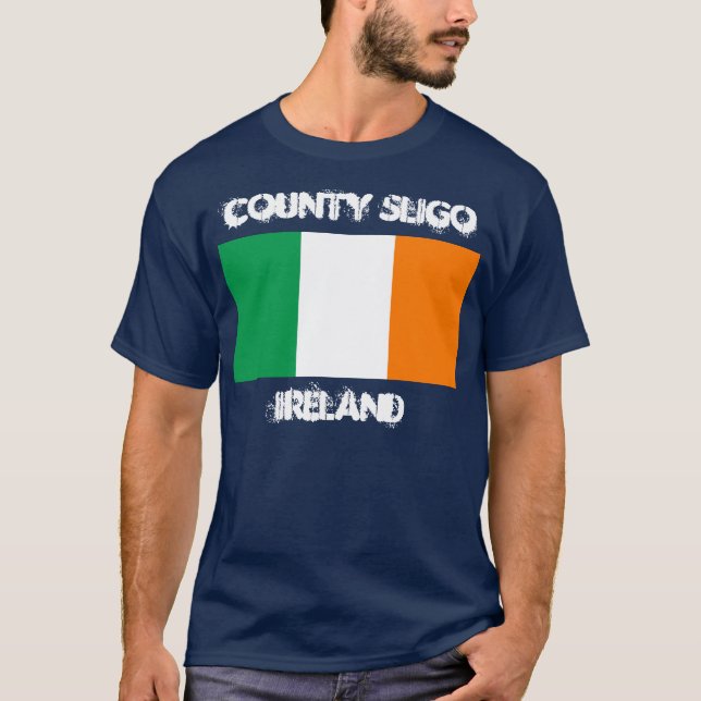 Camiseta Condado Sligo, Ireland com bandeira irlandesa (Frente)