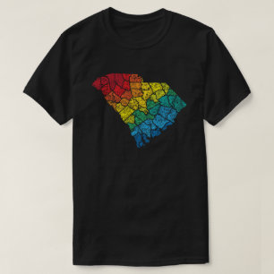 Camiseta condados coloridos da carolina do sul