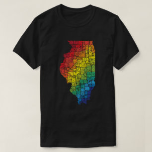 Camiseta condados de Illinois color