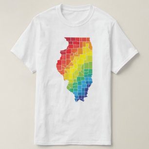 Camiseta condados de Illinois color