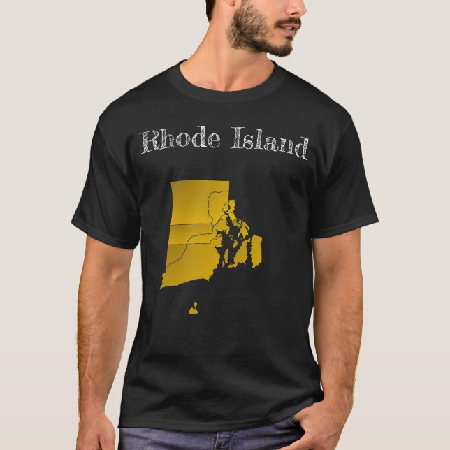 Camiseta Condados e Interestados da Ilha de Rhode (Frente)