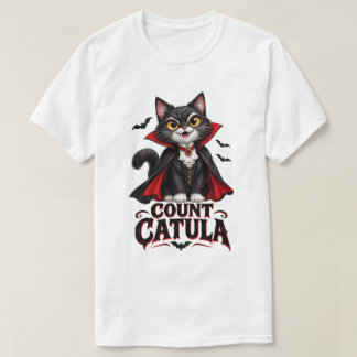 Camiseta Conde Catula Gato Vampiro Halloween Assustador Gót