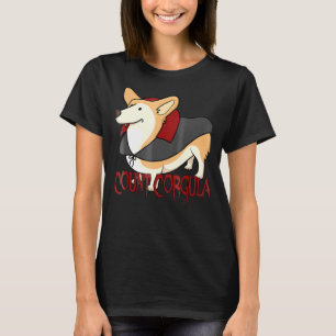 Camiseta Conde Corgula Halloween Corgi Cão Vampiro Drácula