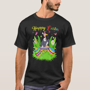 Camiseta Condor Bird Floral Easter Ovo Engraçado Páscoa Con