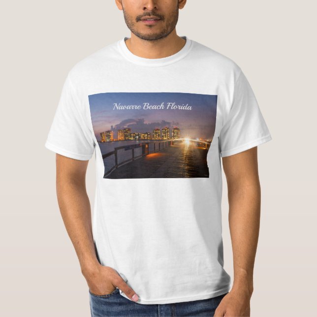 Camiseta Condução Em Navarre Beach Pier T-Shirt (Frente)