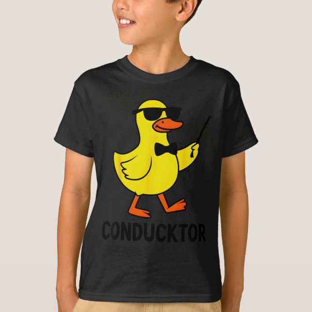 Camiseta Conducktor Funny Duck Music Pun Orchestra Design  (Frente)