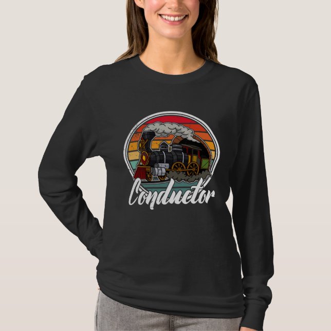 Camiseta Conductor railroad Model station Railway worker  2 (Frente)