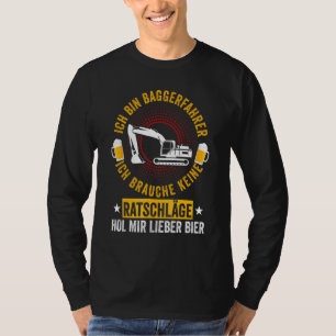 Camiseta Condutor Da Escavadora De Cerveja Digger Si Para C