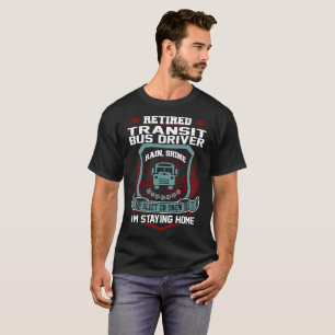 Camiseta Condutor de autocarro aposentado do trânsito que