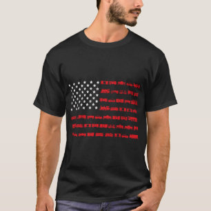 Camiseta Condutor de Comboios de Bandeira Americana