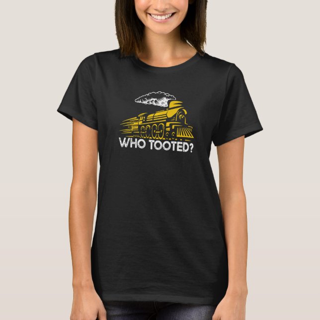 Camiseta Condutor De Comboios De Comboio Que Tocou O Motor  (Frente)