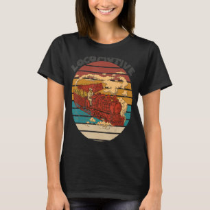 Camiseta Condutor de locomotivas Vapor de caminho de ferro