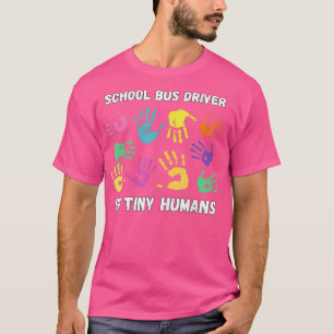Camiseta Condutor De Ônibus Escolar De Pequenos Humanos Par