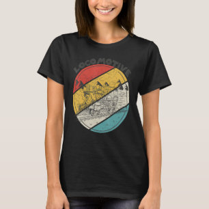 Camiseta Condutor de Trem a Vapor de Ferrovia Locomotiva