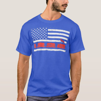 Camiseta Condutor de Trem de Bandeira Americano