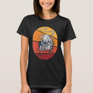 Camiseta Condutor de Trem Ferrovia Locomotiva a Vapor Ferro