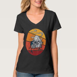 Camiseta Condutor de Trem Ferrovia Locomotiva a Vapor Ferro